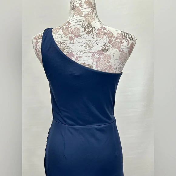 SOCIALITE Navy blue one shoulder‎ mini dress size M. - Picture 7 of 15